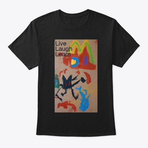 Going To School  Black T-Shirt Front