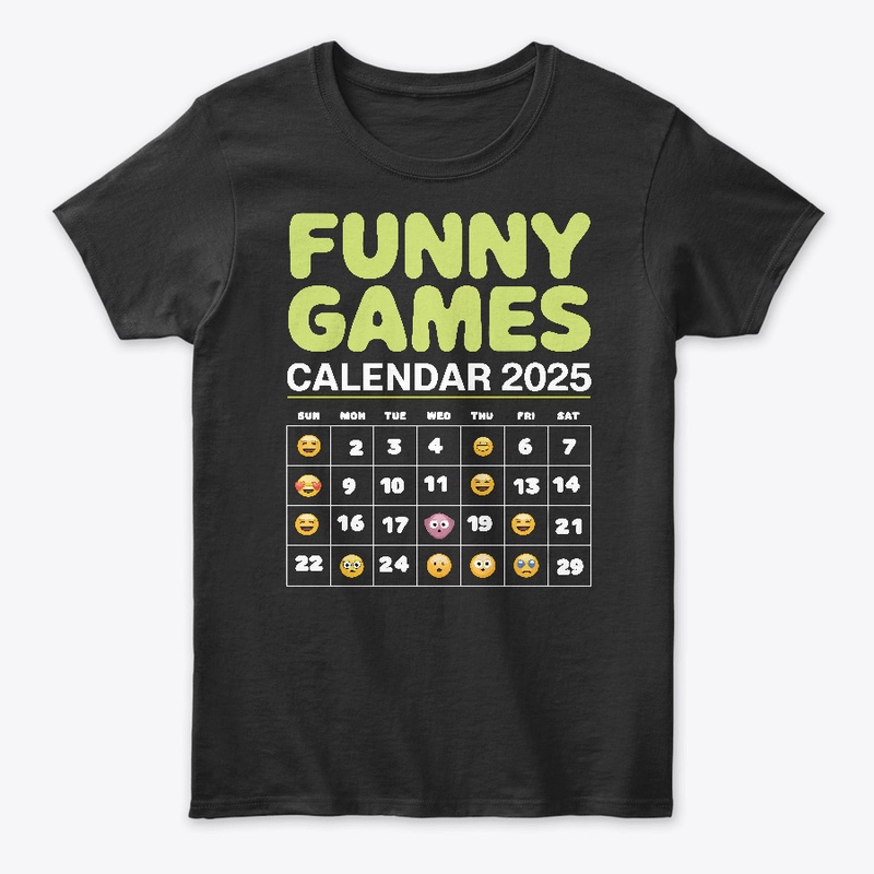 Funny Games Calendar2025 Iconic Design. 