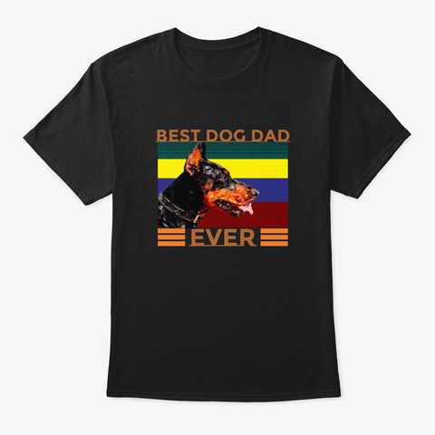 Best Dog Dad Ever 5 Qqcb Black T-Shirt Front