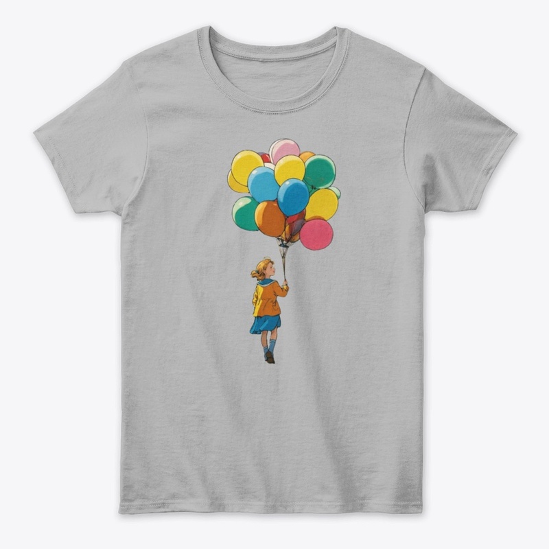 Whimsy in the Air: Balloon Girl Graphic