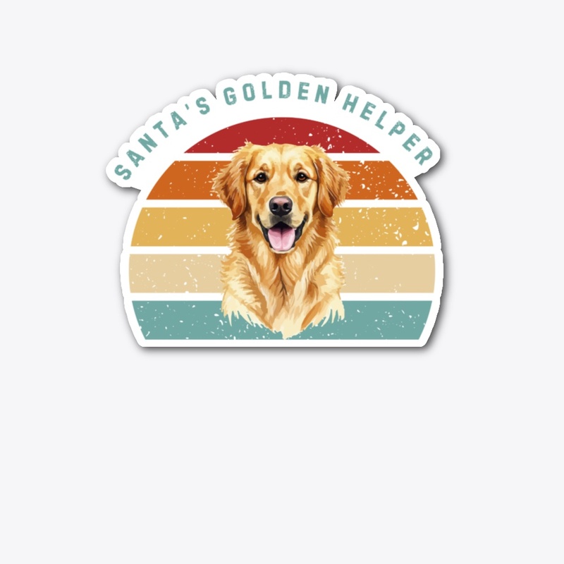 Santa's Golden Helper - Dog Christmas