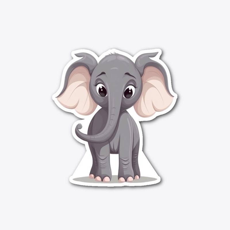 Cute elephant sticker