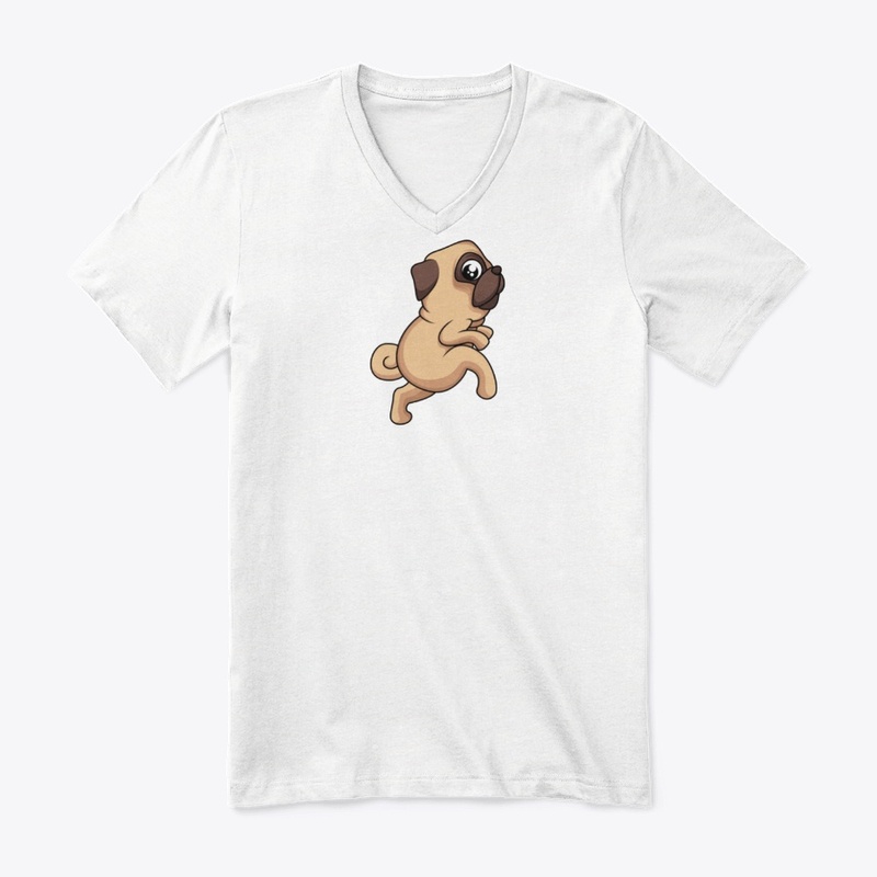 Cute Pug Dog walk for Men