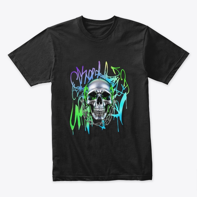 Graffiti Metallic Skull