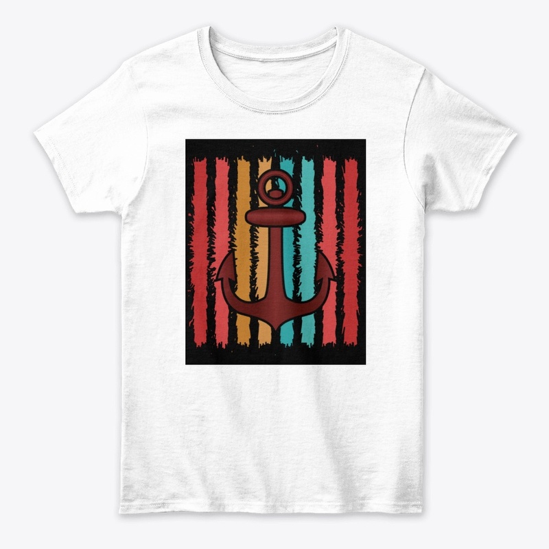 Nautical Retro Vintage Anchor Stripes