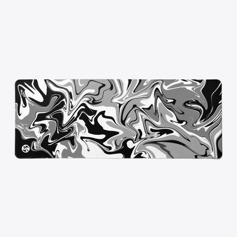 Desk Mat   Greyscale White T-Shirt Front