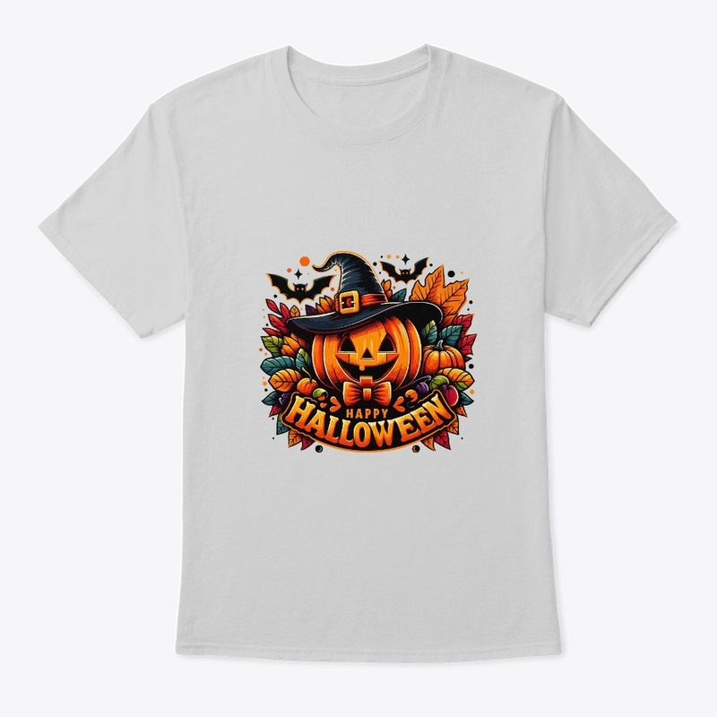 Halloween Pumpkin and Flowers T-Shirt