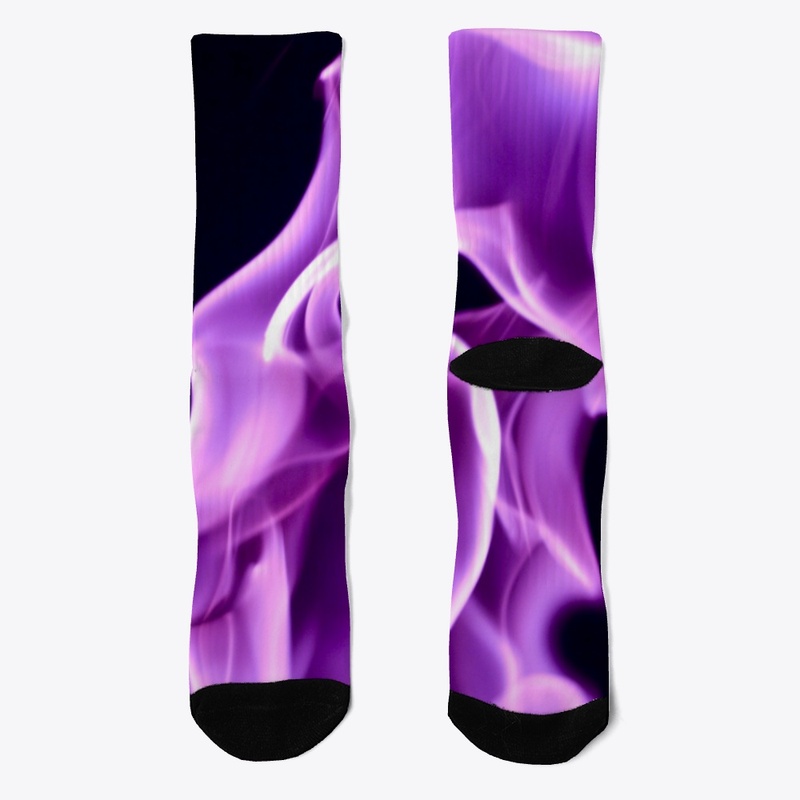 Purple Flame on Black Background