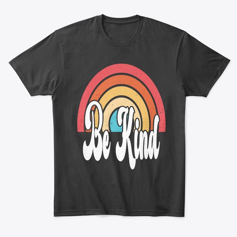 Be Kind retro vintage rainbow
