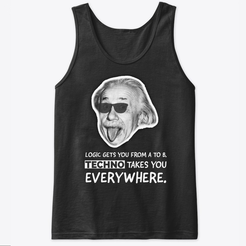 Einstein Loves Techno Tank Tops