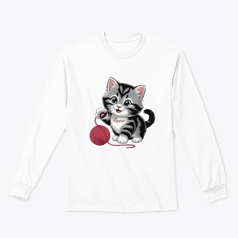 Cat cartoon illustration T-shirt design
