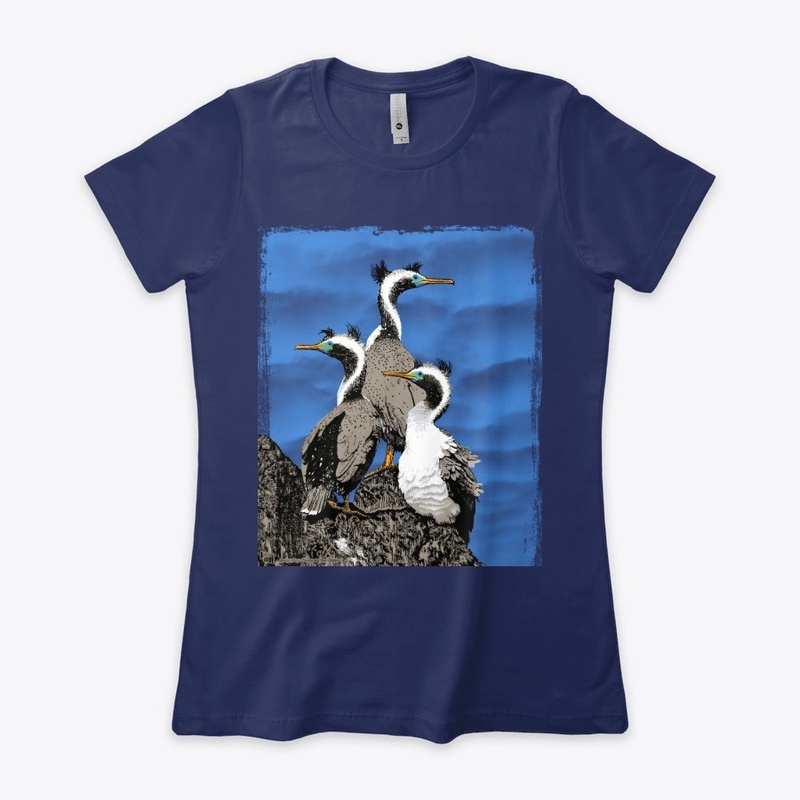 Spotted shags woodblock