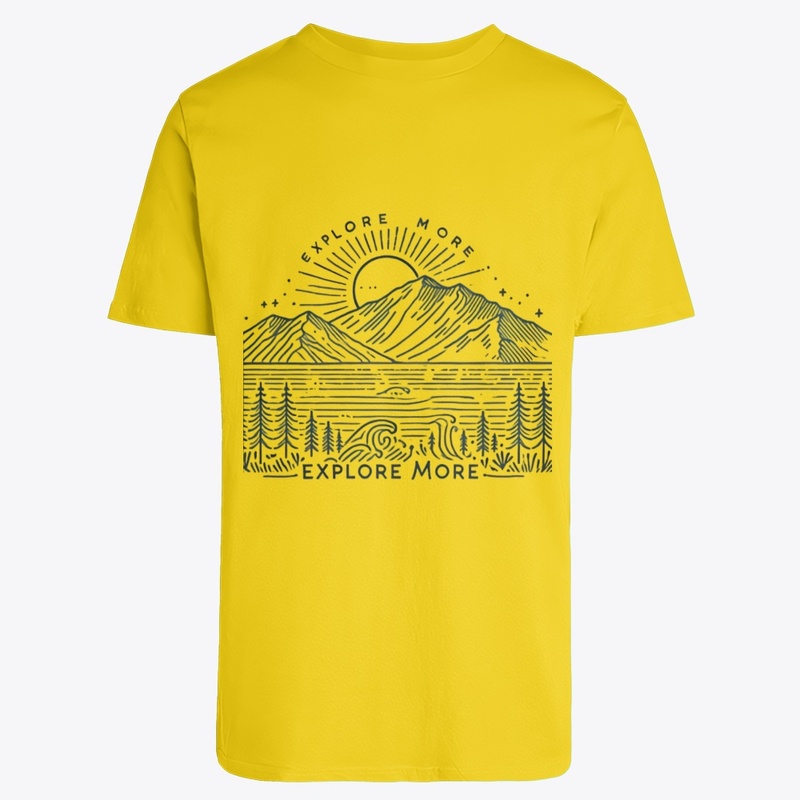 Minimalist Nature Line Art T-Shirt