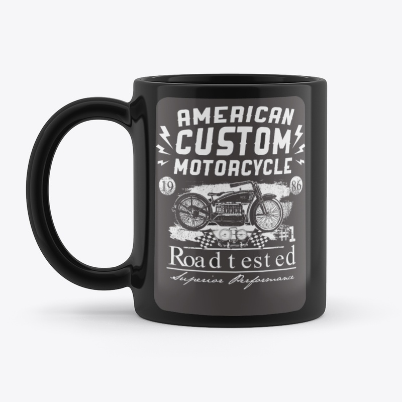 Retro sign of custom motorcycles
