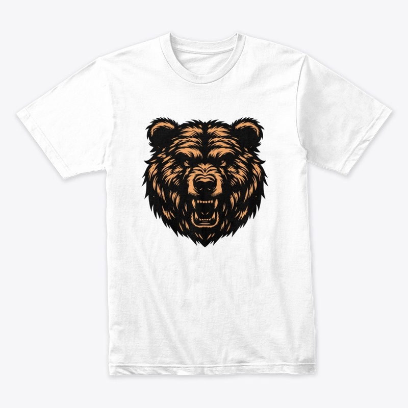 Angry Bear Head Design