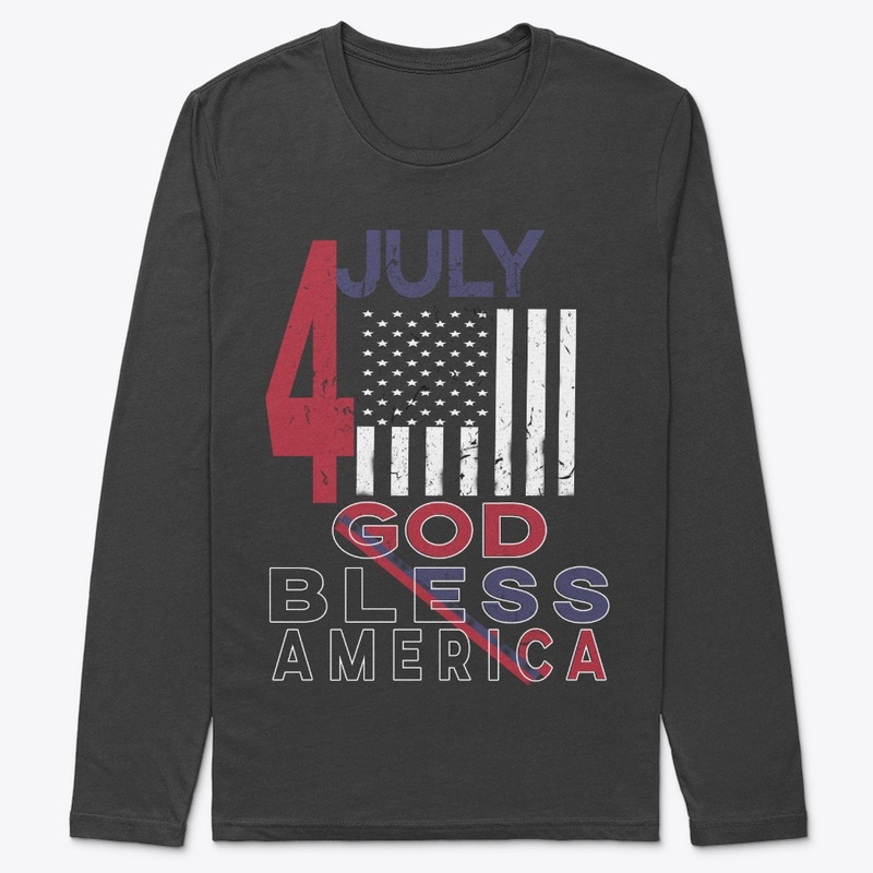 4 JULY GOD BLESS USA T SHIRT