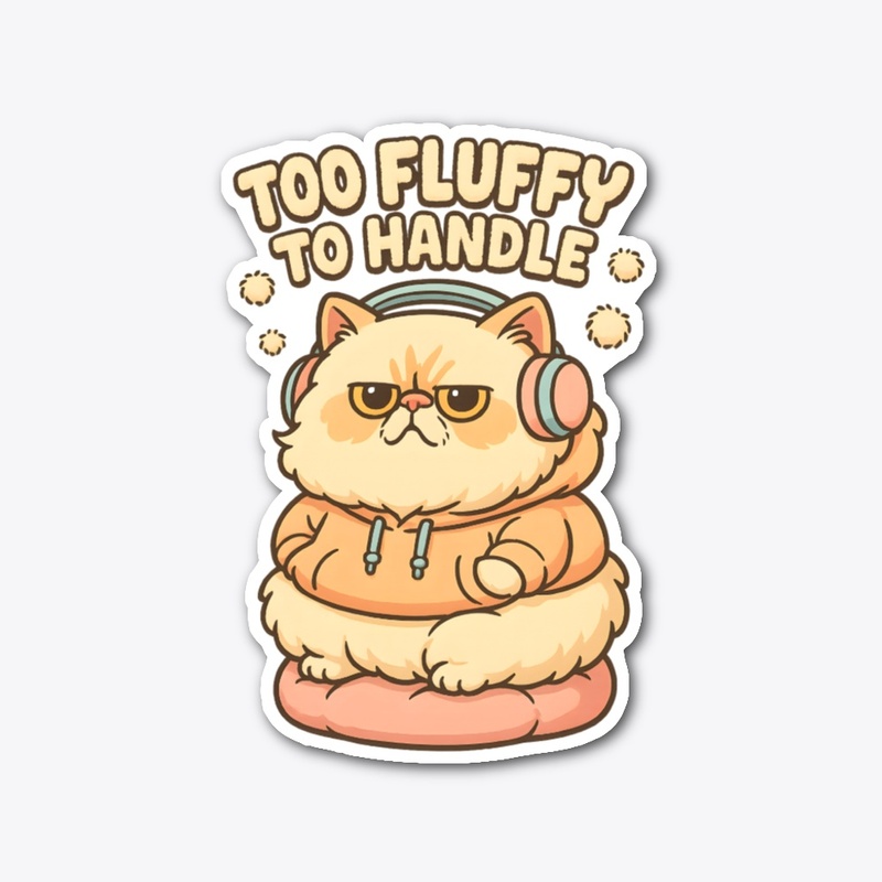 Exotic Shorthair Cat Too Fluffy