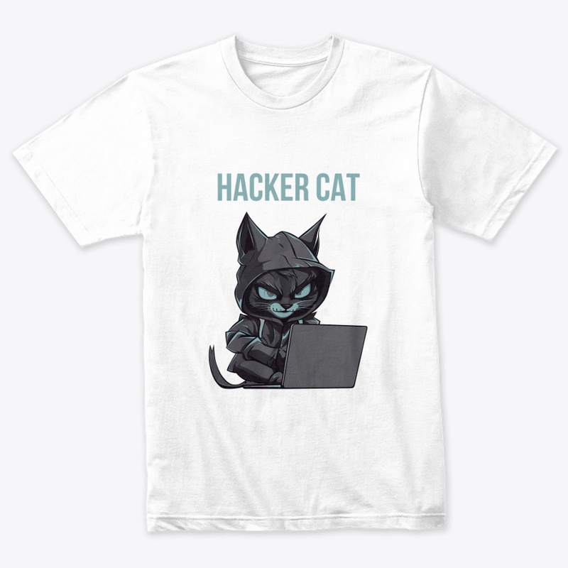 Hacker Cat T-Shirt / High graphic print