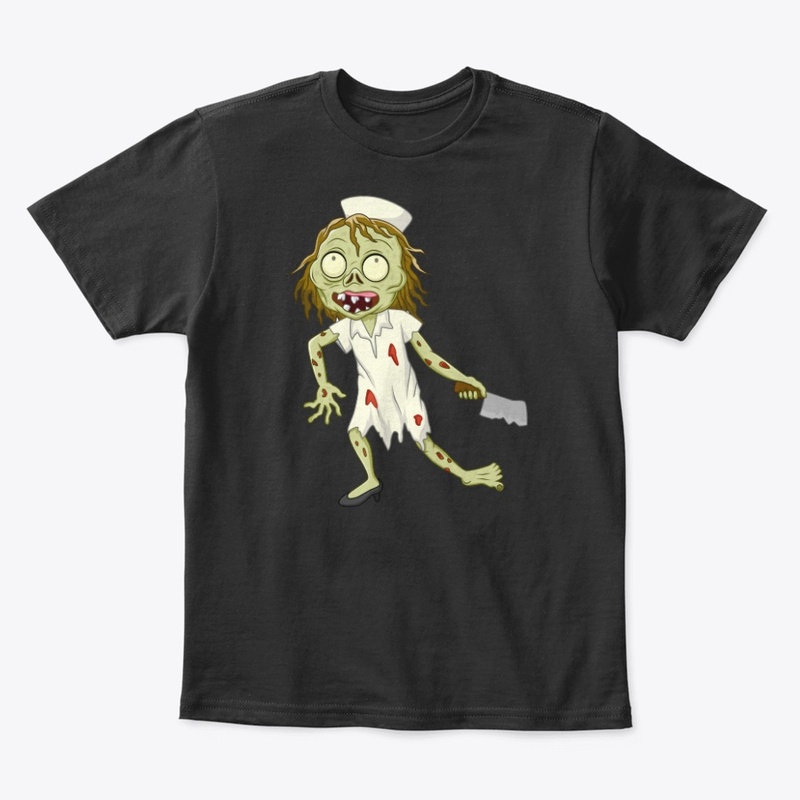 Zombie Nurse Drawing Tri-blend T-Shirt