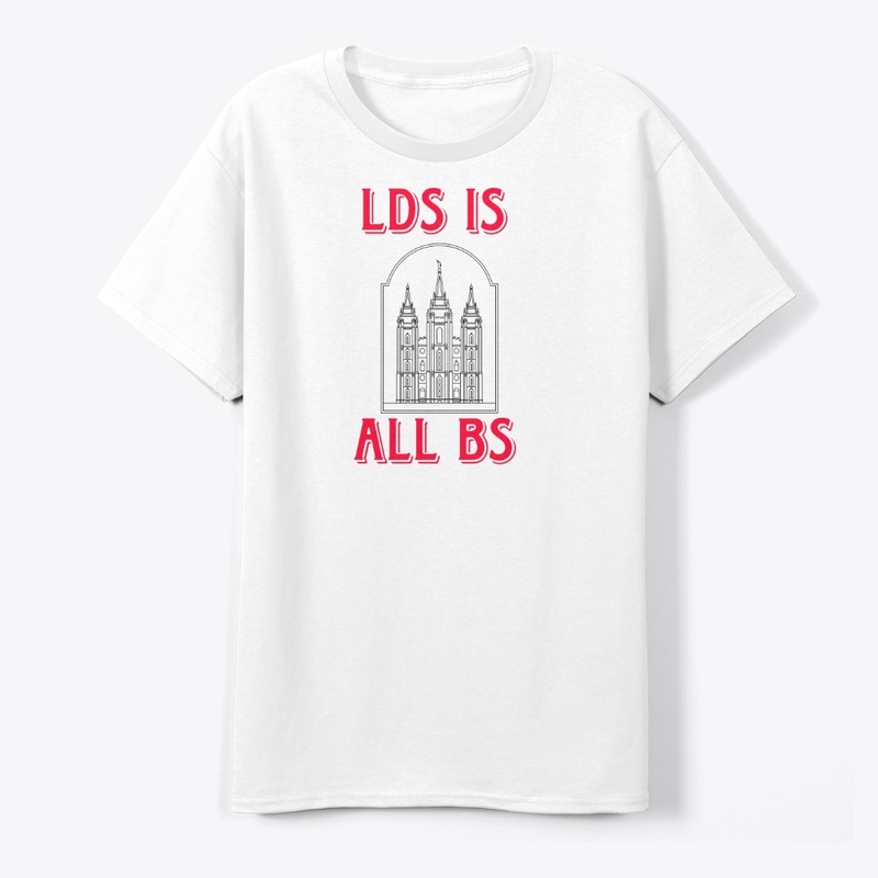 LDS is All BS apparel - Red Lettering