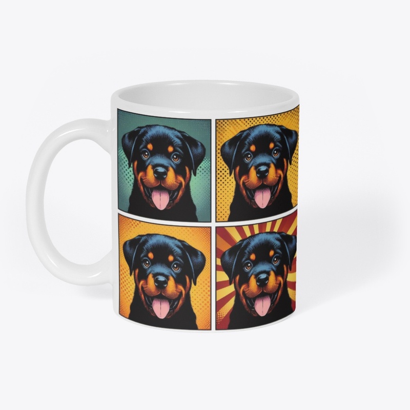 Retro Rottweiler Puppy