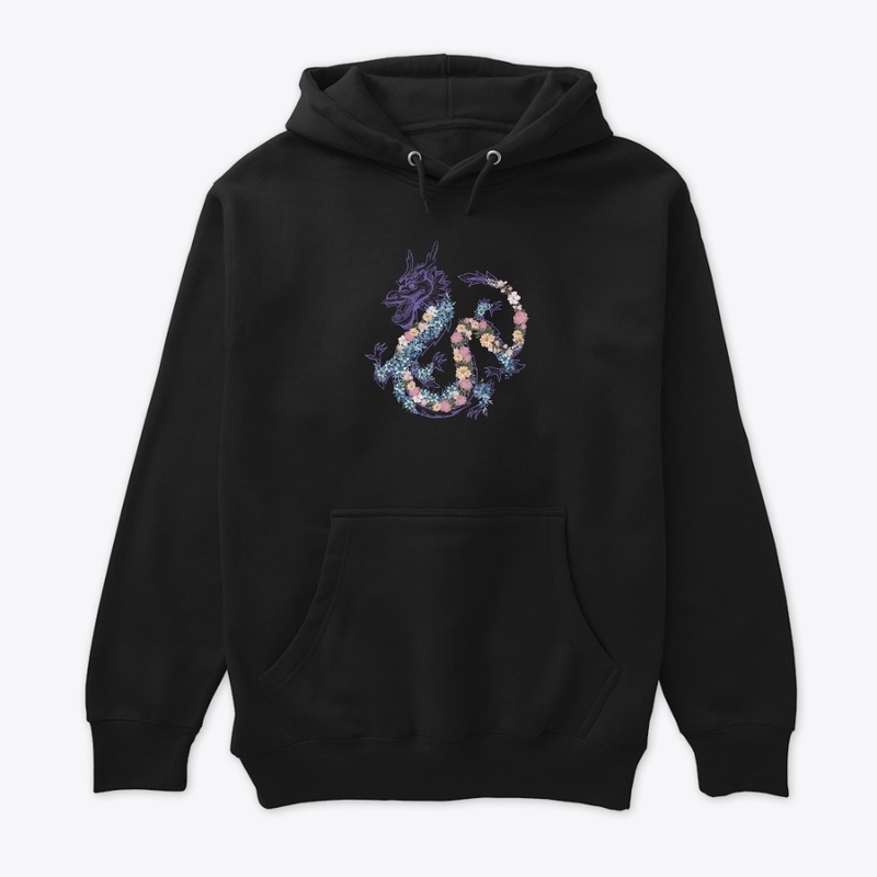 Dragon by Flowers