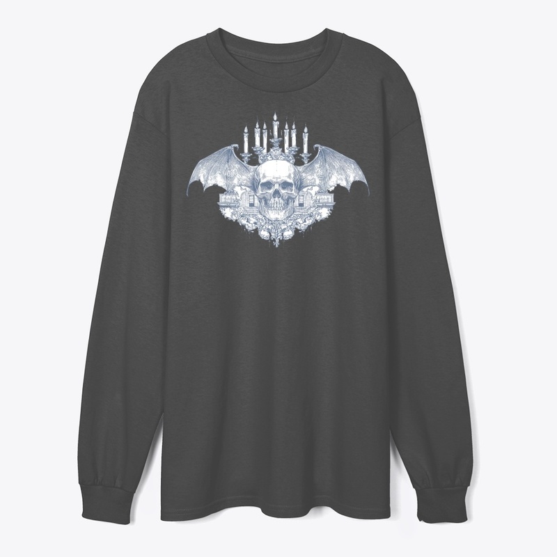 Gothic Winged Skull Candelabra