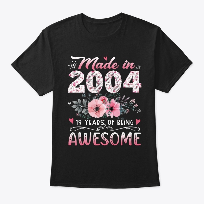 Made In 2004 Floral 19th Birthday