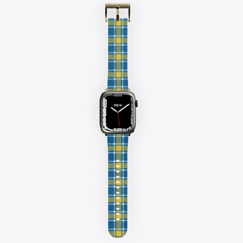 Yellow and Blue Buffalo Check Pattern