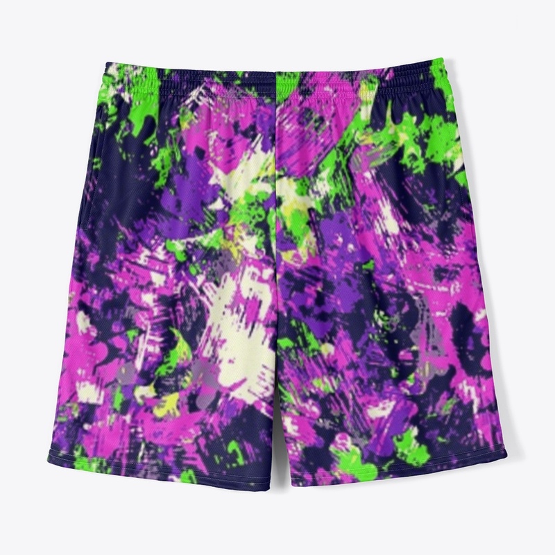 All-over vibrant neon splatter print