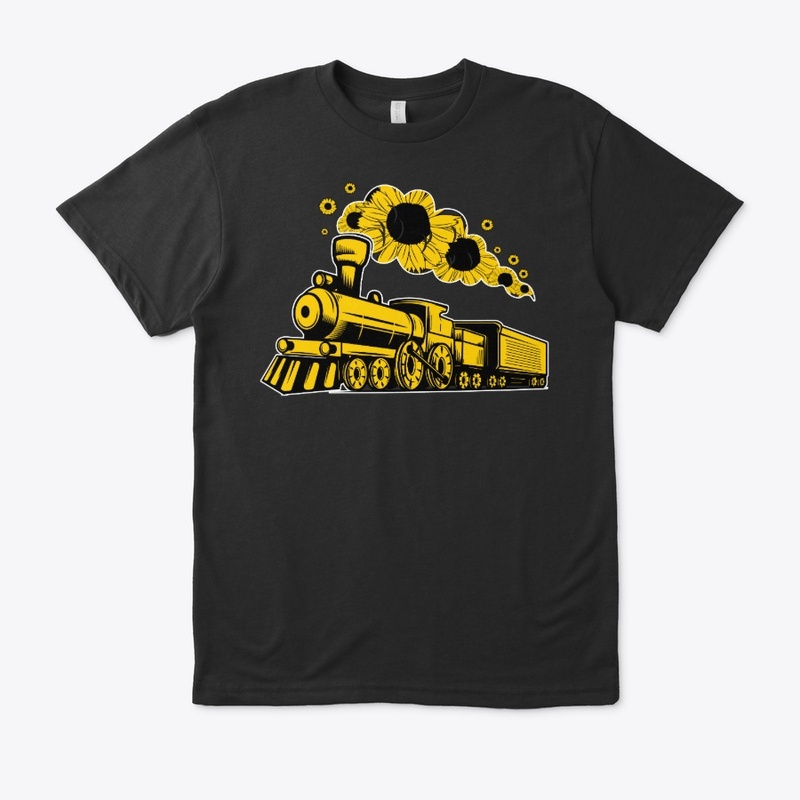 Sunflower smoke Railroad Trains railway