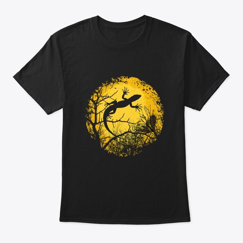 Retro Moonlit Lizard Vintage Halloween