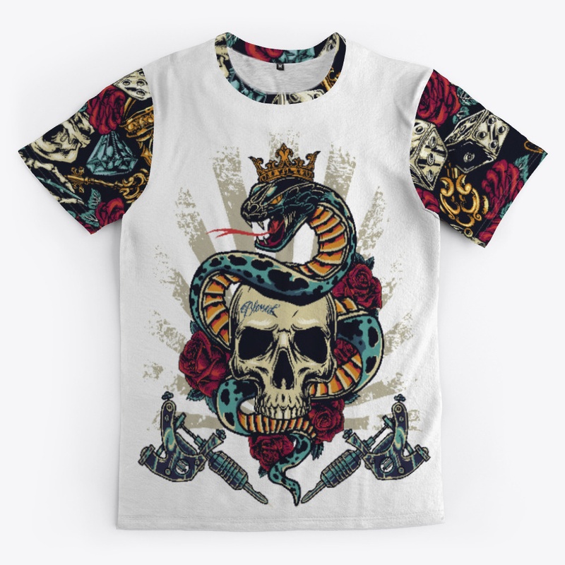 snake and skull t shirt