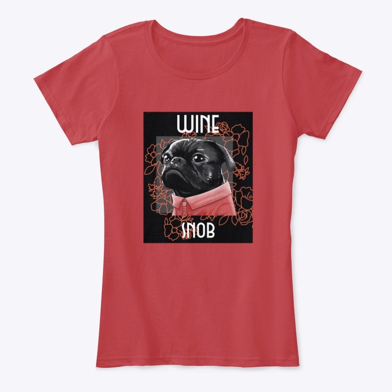 Wine Snob Pug