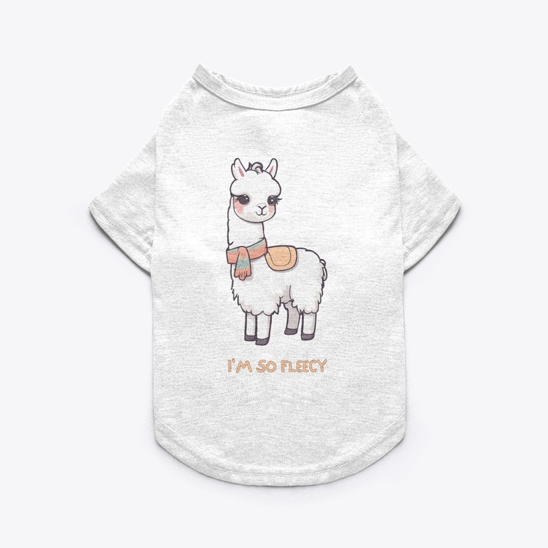 Cute Llama with Scarf & Saddle