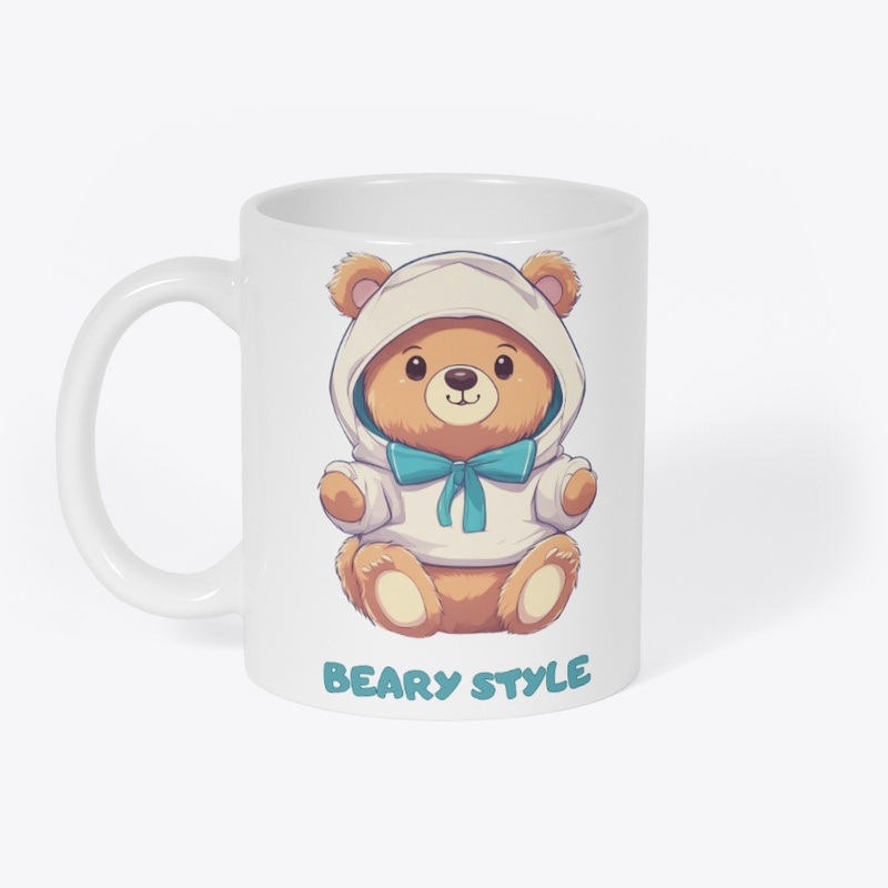 Teddy Bear in Hoodie and Bow Tie