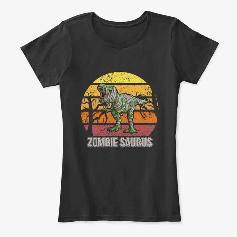 Zombie Saurus Halloween Dinosaur T Rex