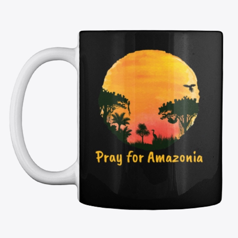 Pray Amazonia  Watercolor Sunset