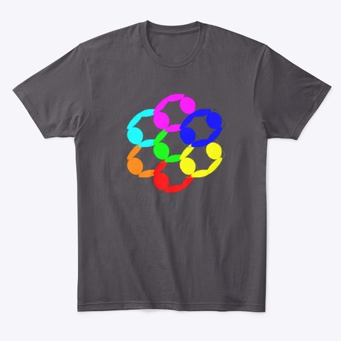 Geometric Mystery Heathered Charcoal  T-Shirt Front