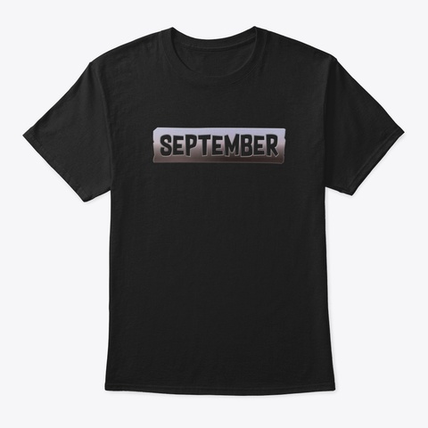 Born In September Msdjr Black T-Shirt Front