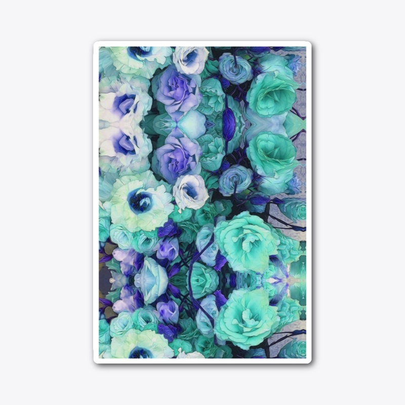 Aqua Flower Kaleidoscope