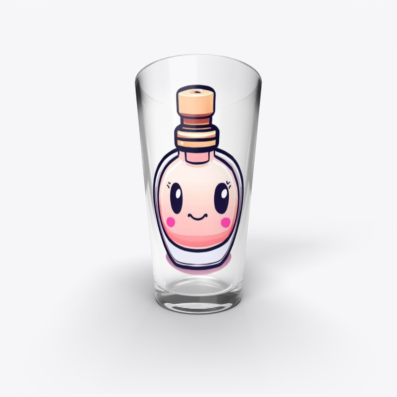 Cute pink perfume bottle