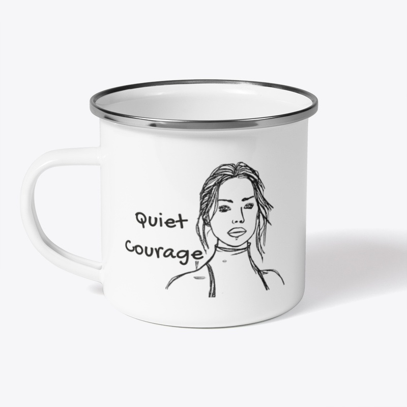 Quiet Courage – Minimal Line Art Mug