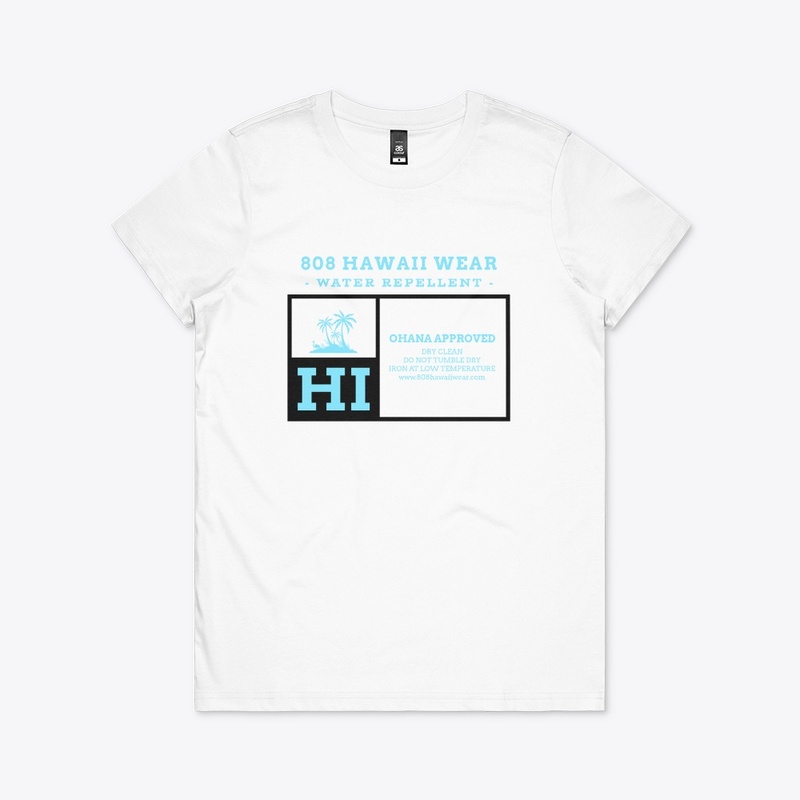 808 Hawaii Wear Blue Graphic T-Shirts