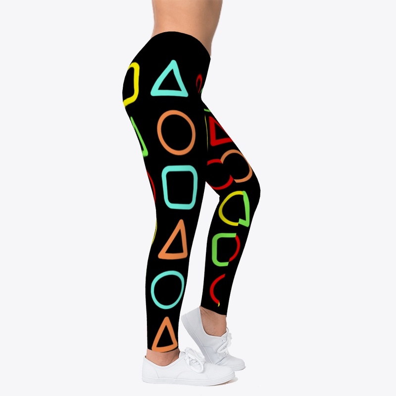 Multi Color Shapes Leggings
