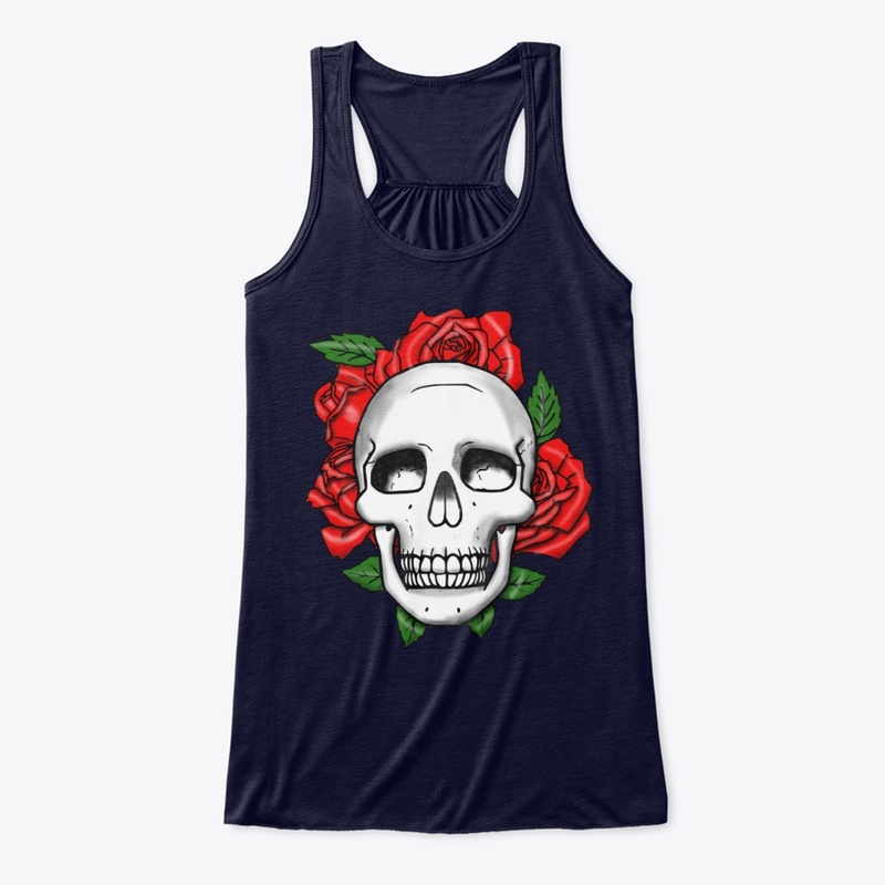 SKULL WITH ROSES