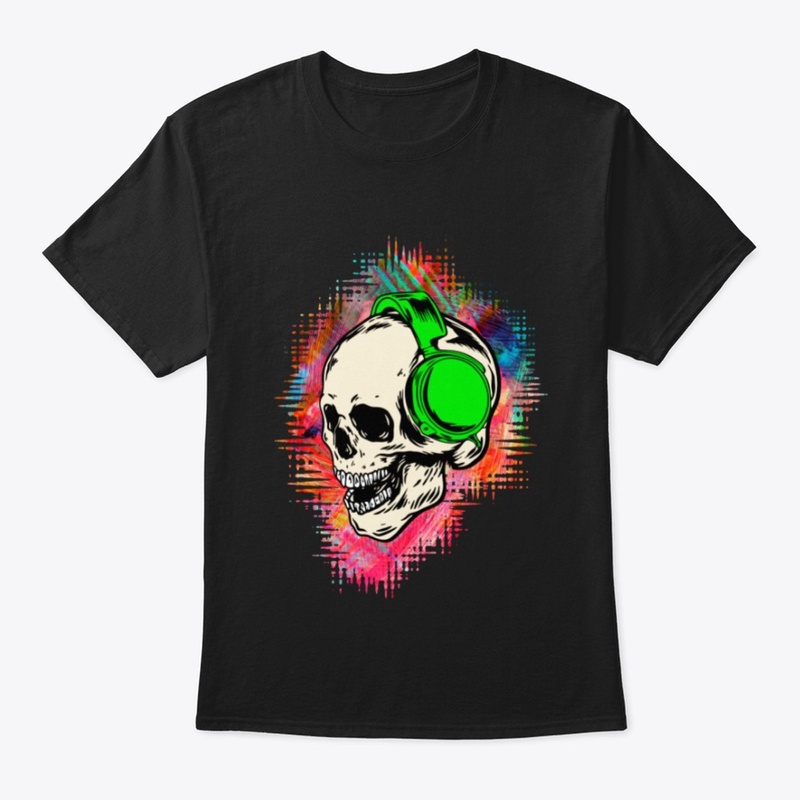 Skull listening music