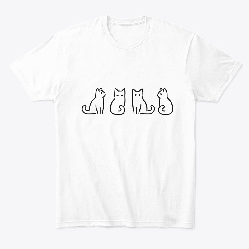Cute Funny Cat T-Shirt Minimalist Design
