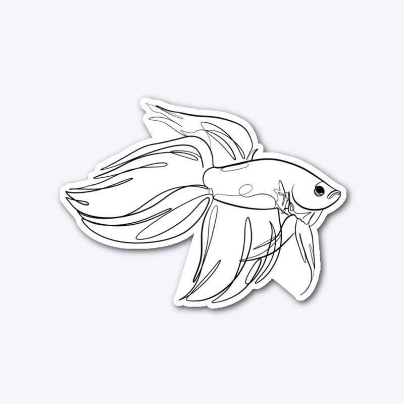 Minimalistic Veiltail Betta