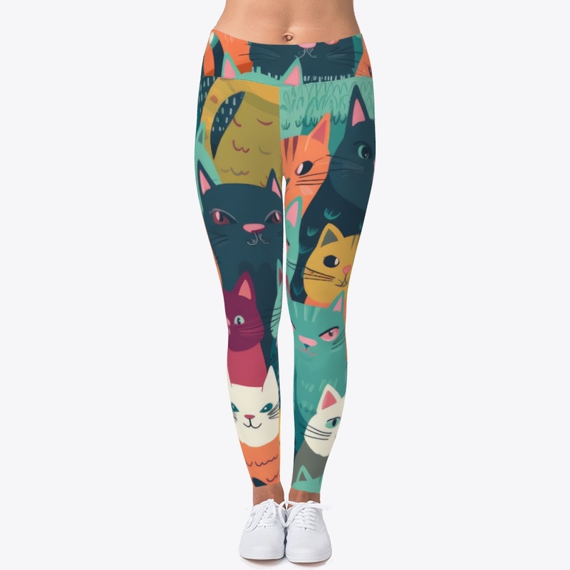 Repeated Smiling Cat Pattern